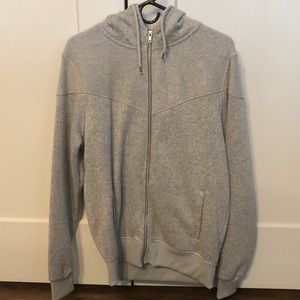 Light gray full zip up hoodie